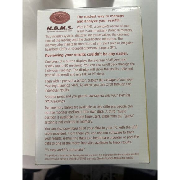 New Prevention: Ultima Blood Pressure Monitor DS-2200 New - Picture 4 of 5